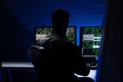 Security operator monitoring live site feeds